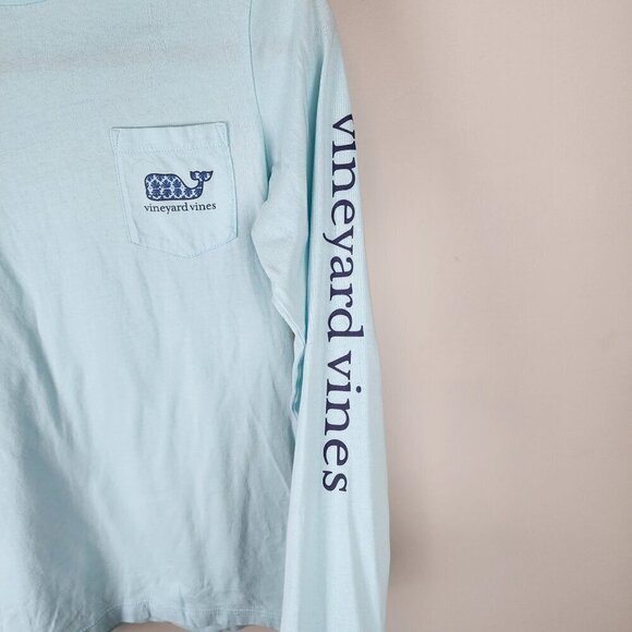 Vineyard Vines size M 12-14 long sleeve blue t shirt - Picture 3 of 9